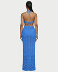 BERYN Crochet Rose Halter Top & Maxi Skirt Set
