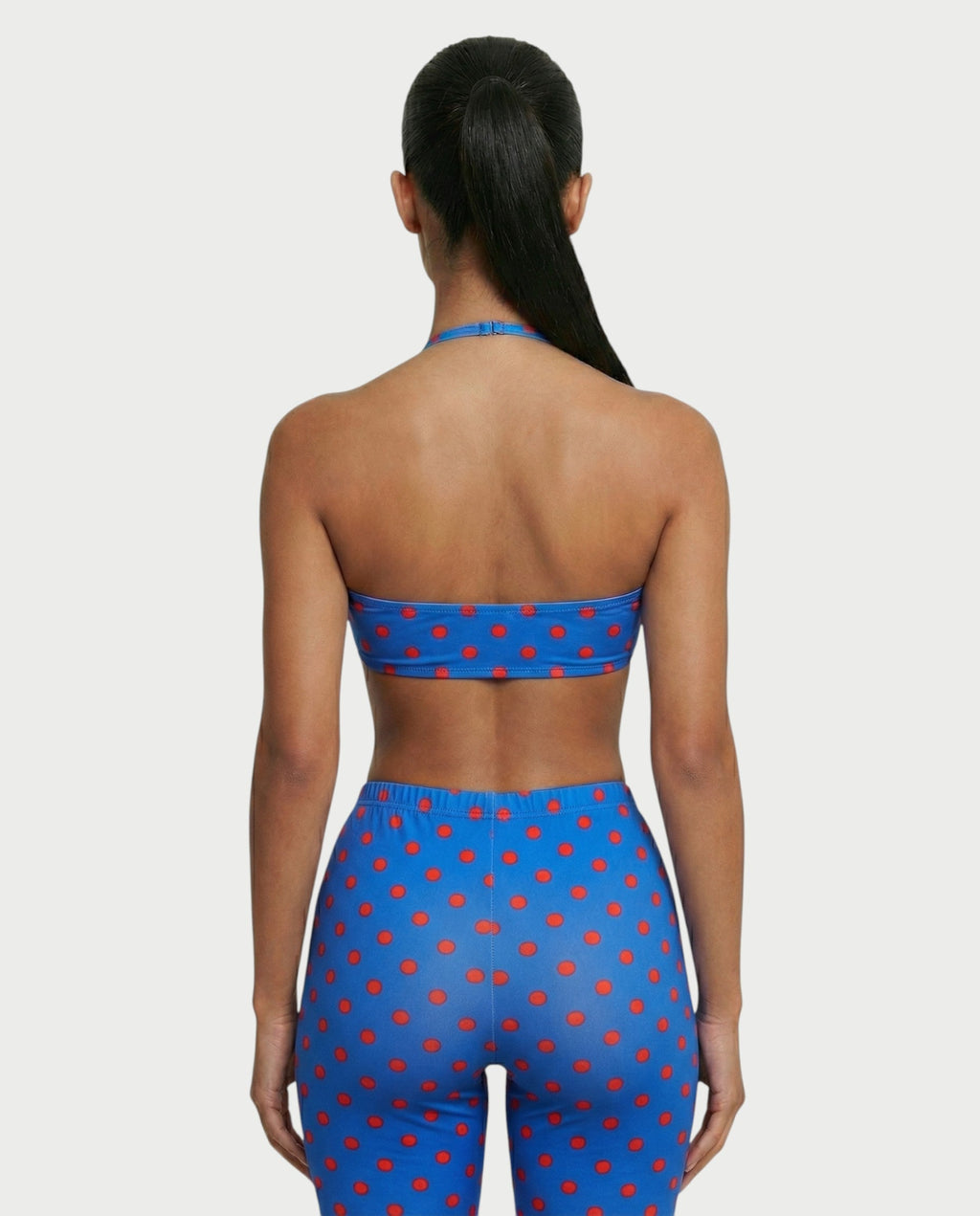 DARYA Polka Dot Bandeau Halter Top & Capri Pants Set