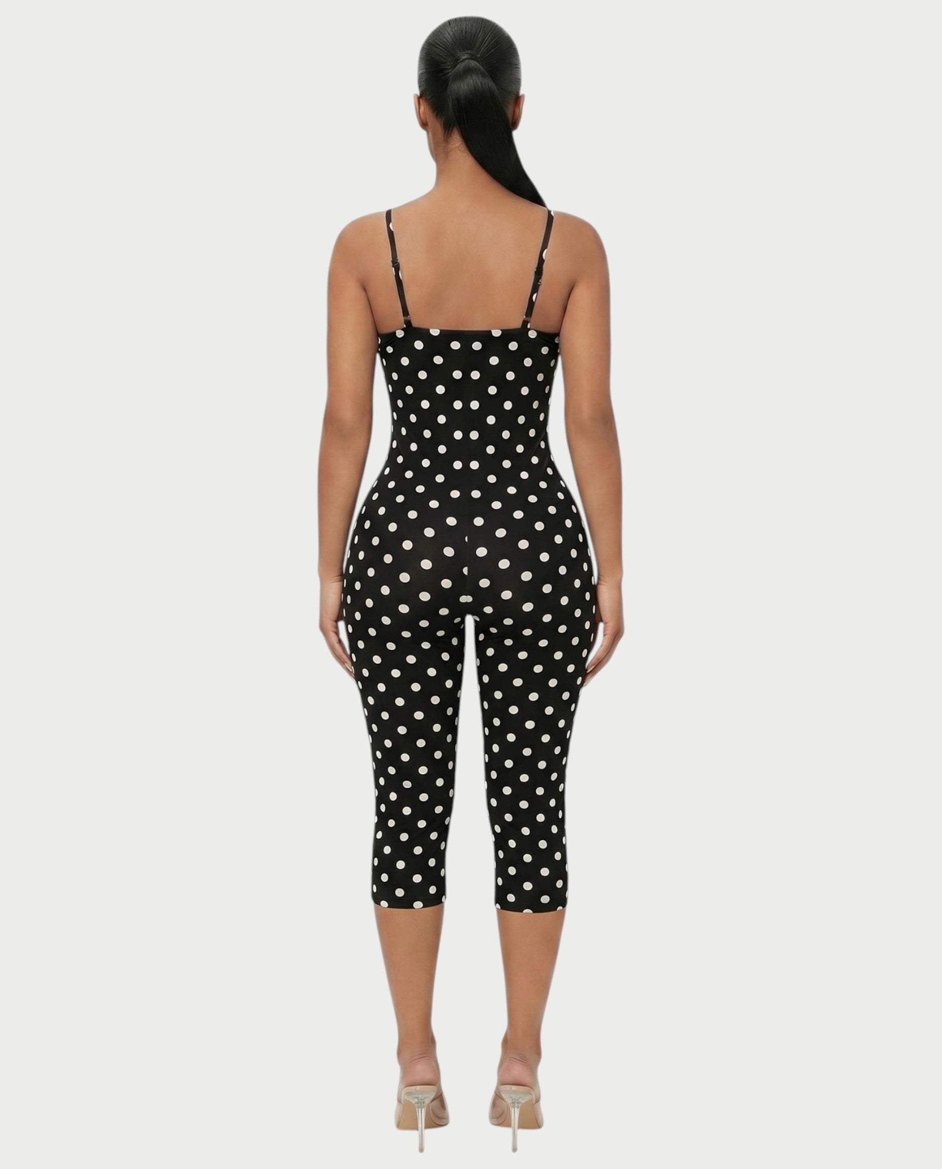 MAGGY Polka Dot Bodycon Romper