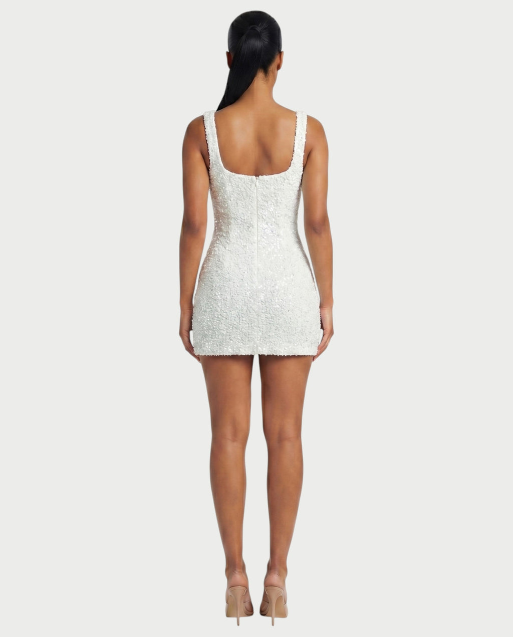 ABELA Sequin Scoop Neck Bodycon Mini Dress
