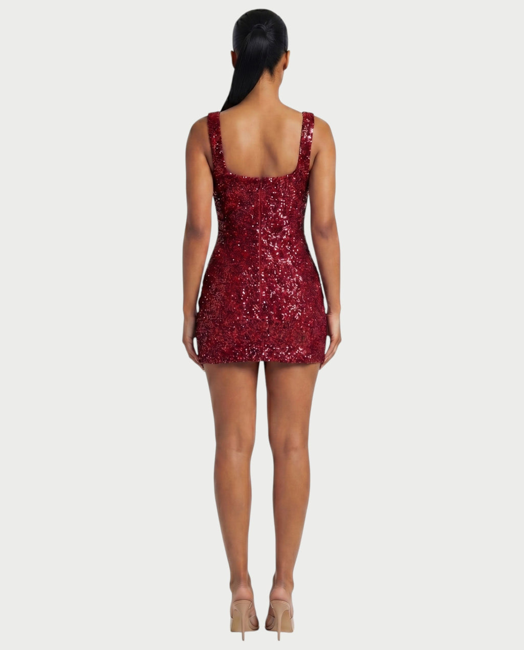 ABELA Sequin Scoop Neck Bodycon Mini Dress