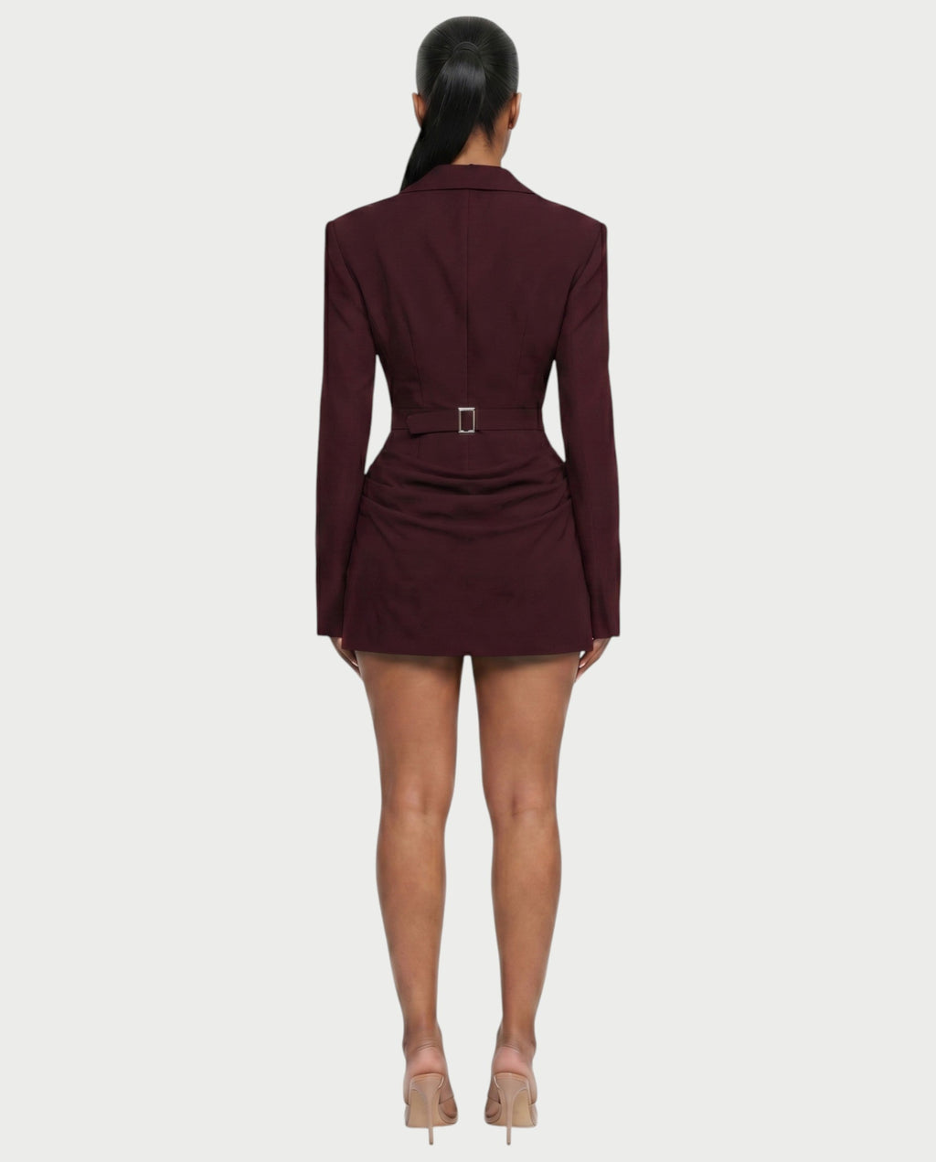 MIKAY Ruched Blazer Bodycon Mini Dress