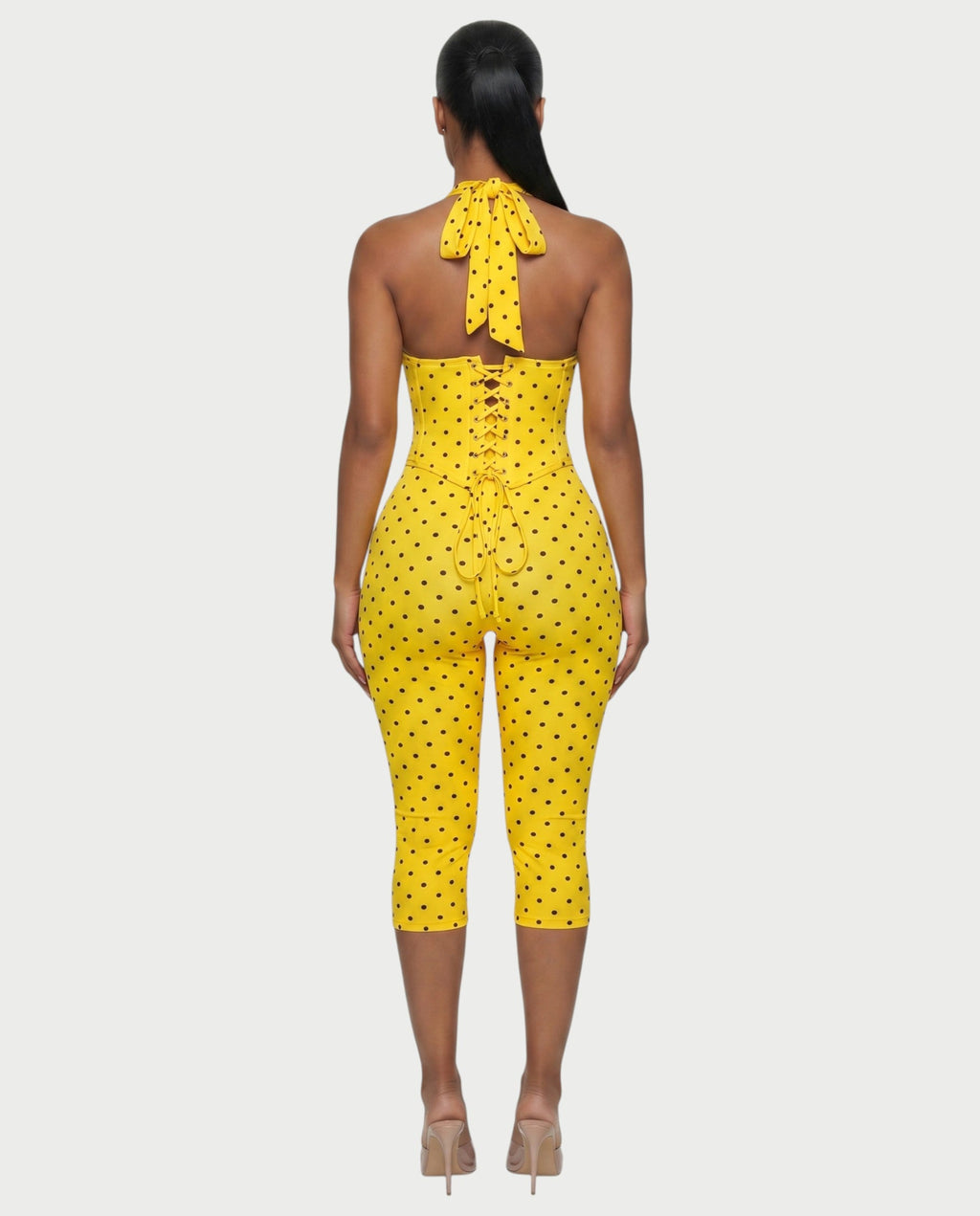 LERANIA Polka Dot Jumpsuit & Corset Set