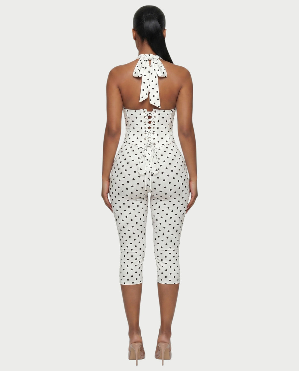 LERANIA Polka Dot Jumpsuit & Corset Set