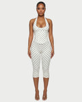 LERANIA Polka Dot Jumpsuit & Corset Set