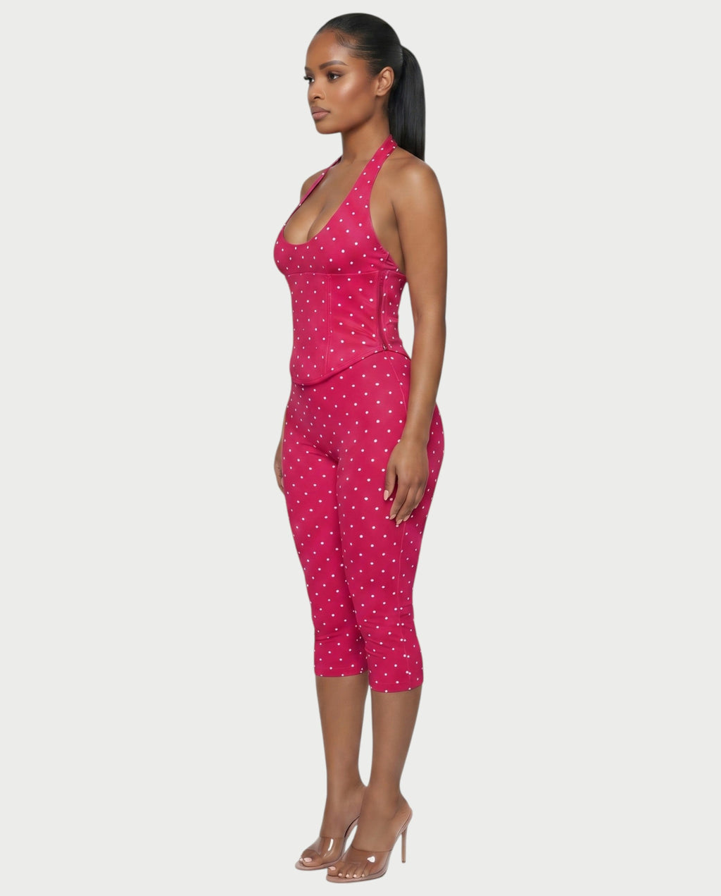 LERANIA Polka Dot Jumpsuit & Corset Set