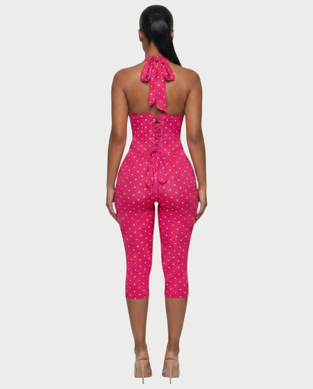 LERANIA Polka Dot Jumpsuit & Corset Set