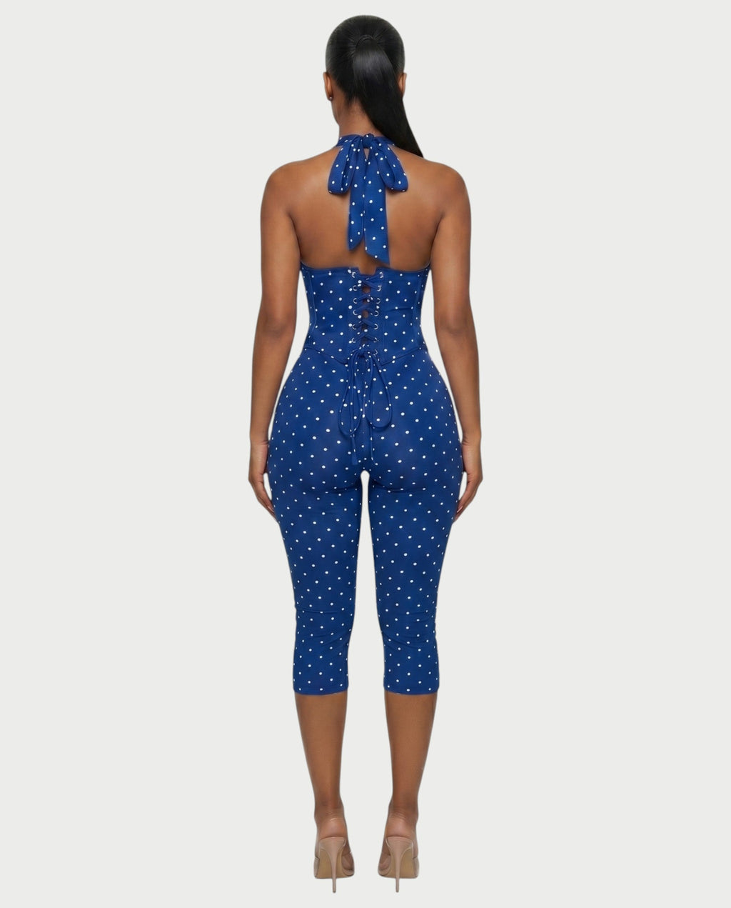 LERANIA Polka Dot Jumpsuit & Corset Set