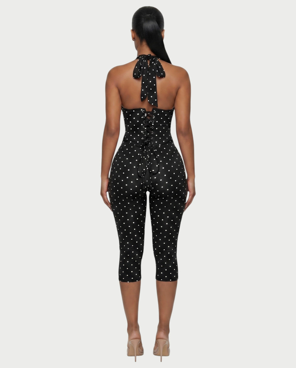LERANIA Polka Dot Jumpsuit & Corset Set