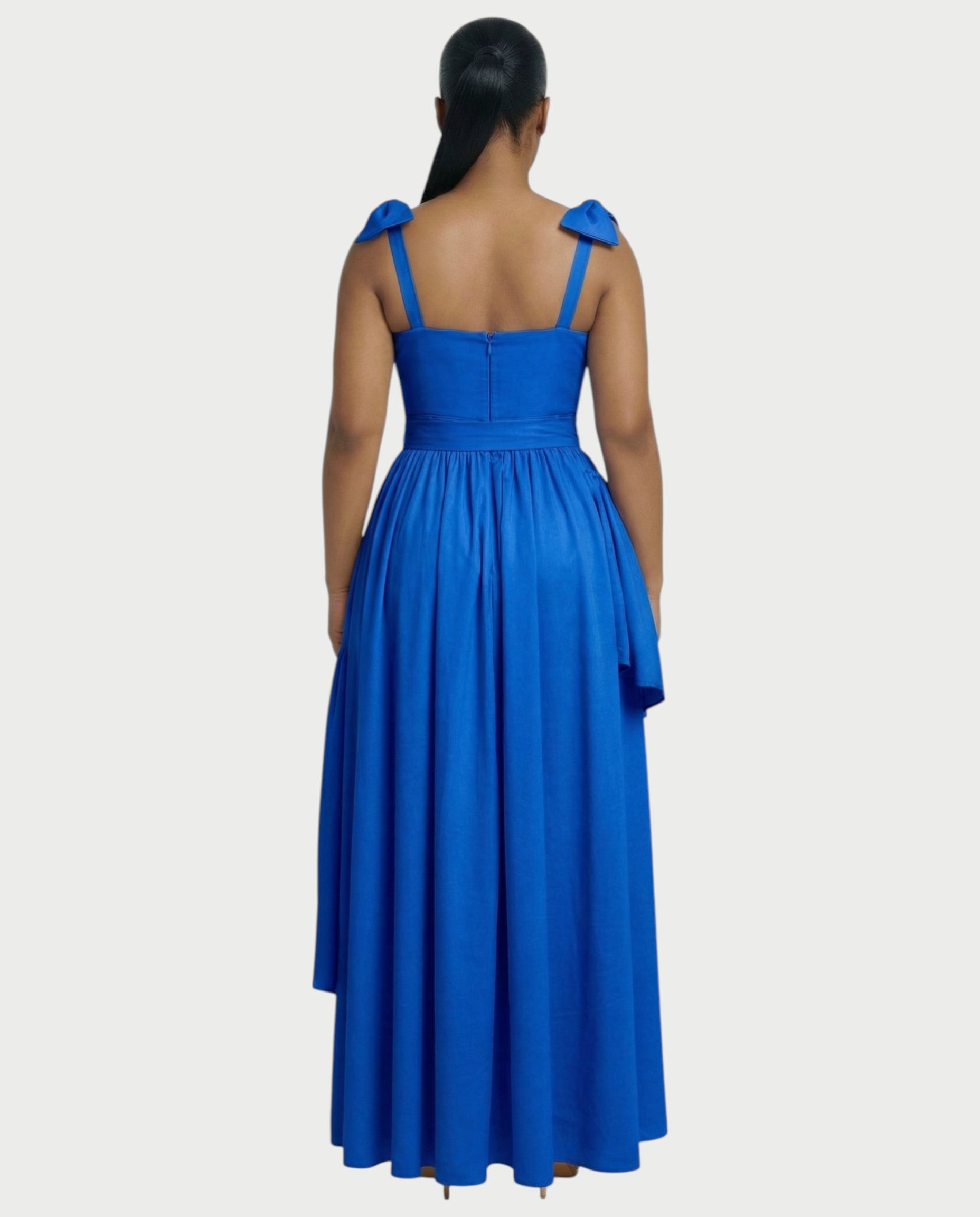 NARIMA Bow Ruffle Maxi Dress