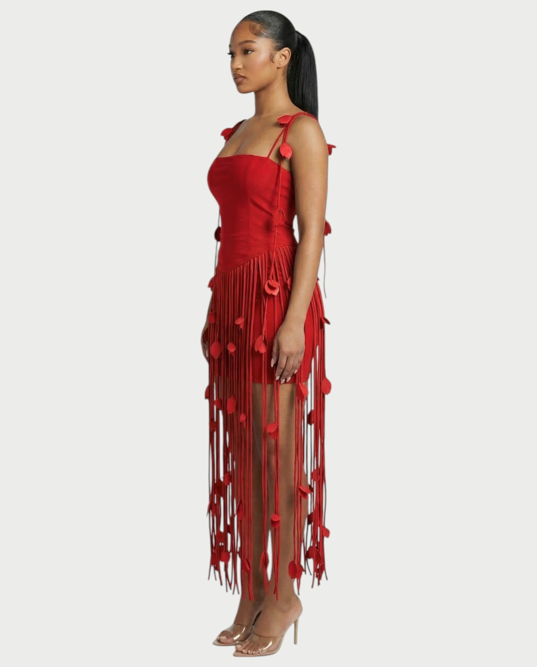 AYONA Camisole Top & High-waisted Tassel Skirt Set