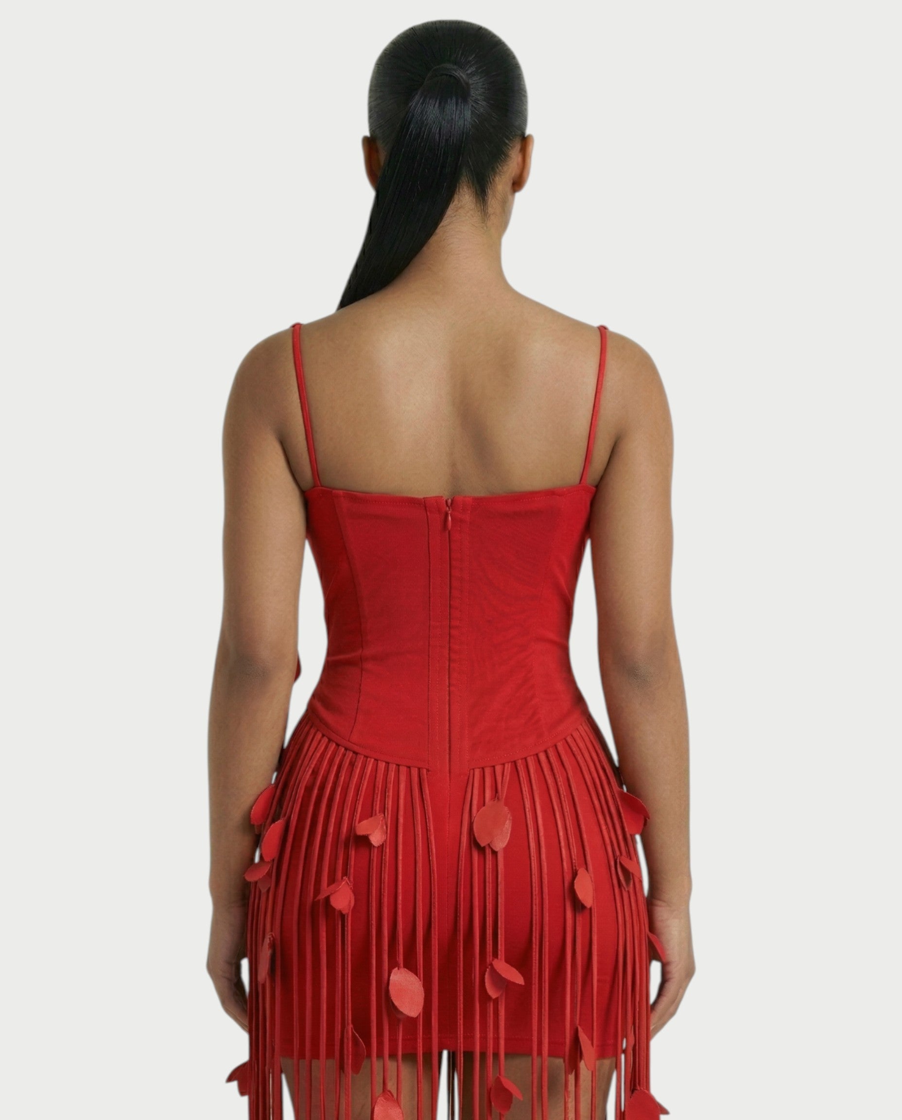 AYONA Camisole Top & High-waisted Tassel Skirt Set