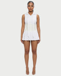 KARYS Zip-Front Hooded Mini Dress