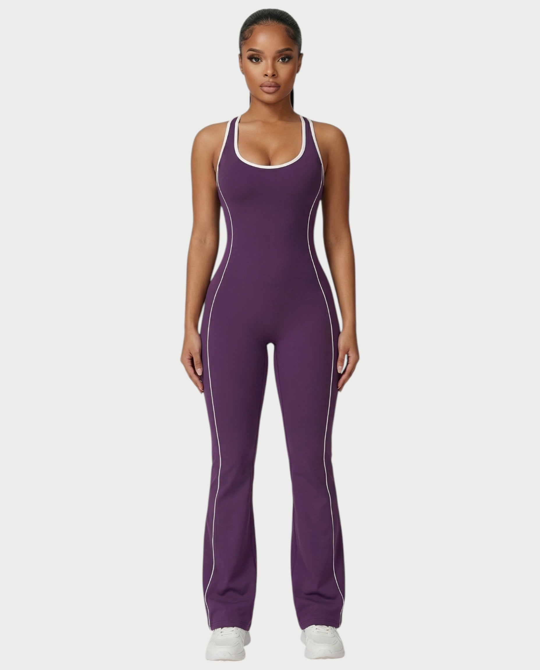 ZIRANA Open-Back Flared Jumpsuit