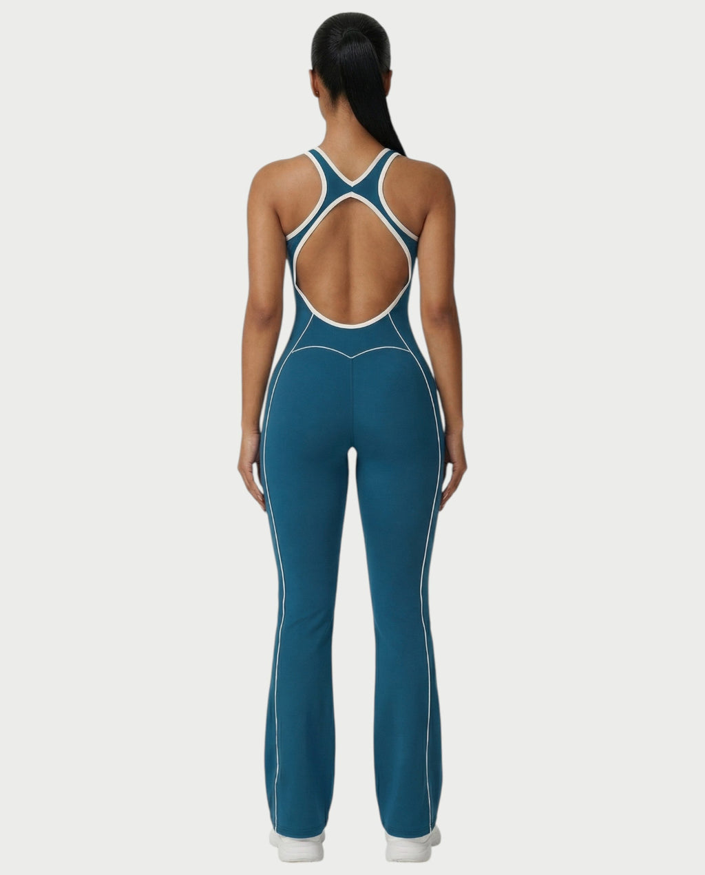 ZIRANA Open-Back Flared Jumpsuit