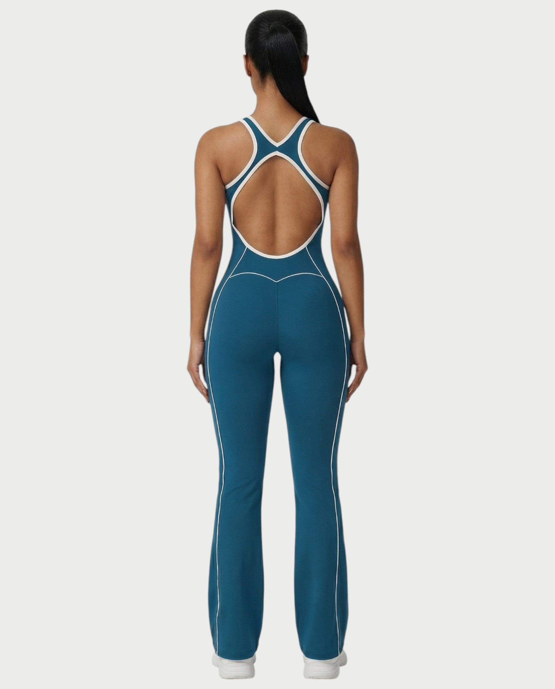 ZIRANA Open-Back Flared Jumpsuit