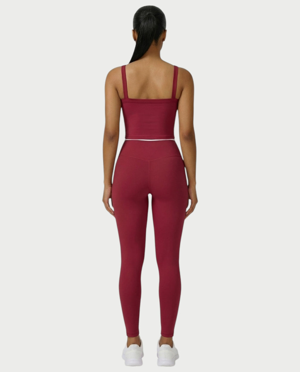 JINYA Padded Square-Neck Active Crop Top