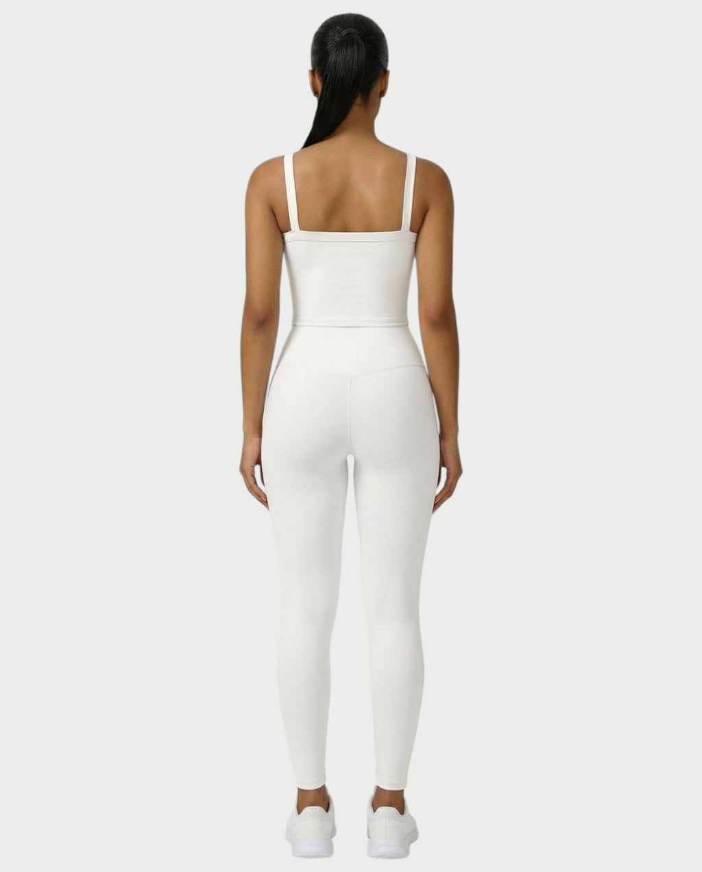JINYA Padded Square-Neck Active Crop Top
