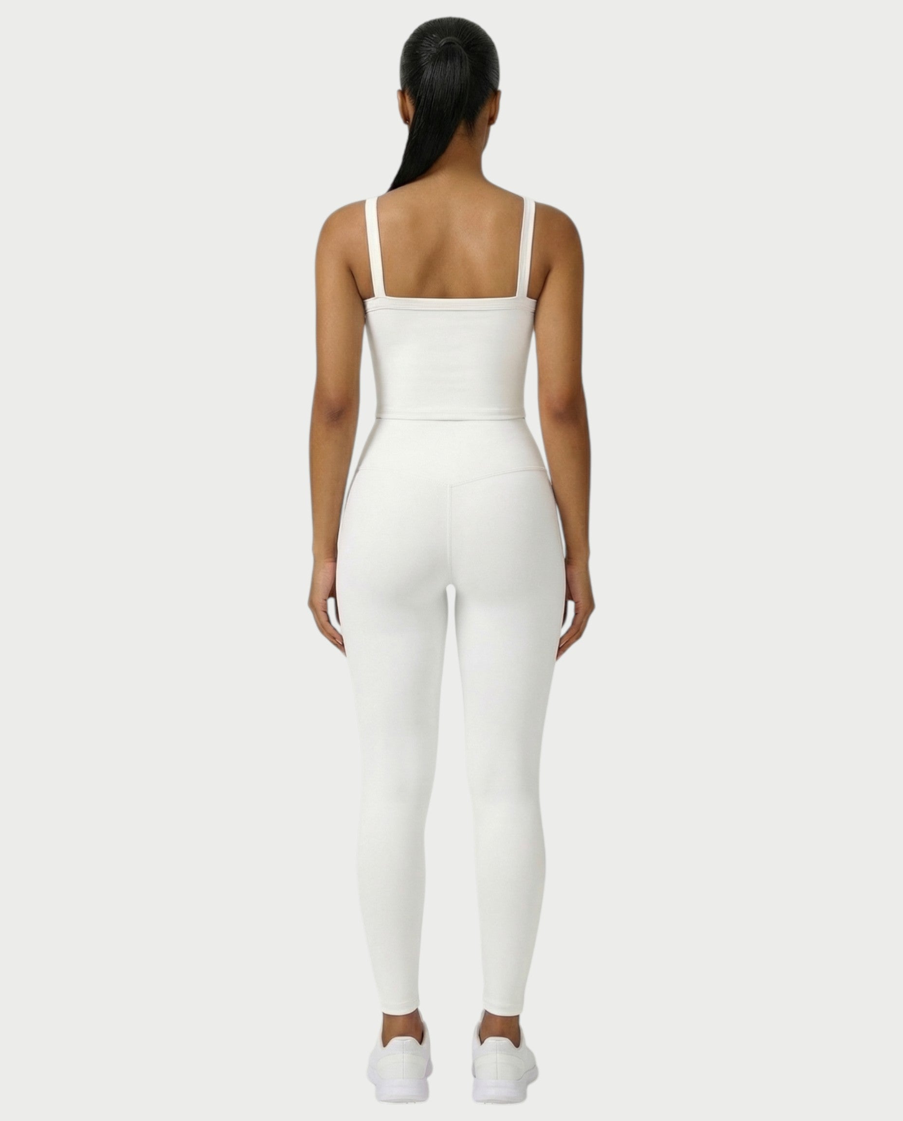 JINYA Padded Square-Neck Active Crop Top