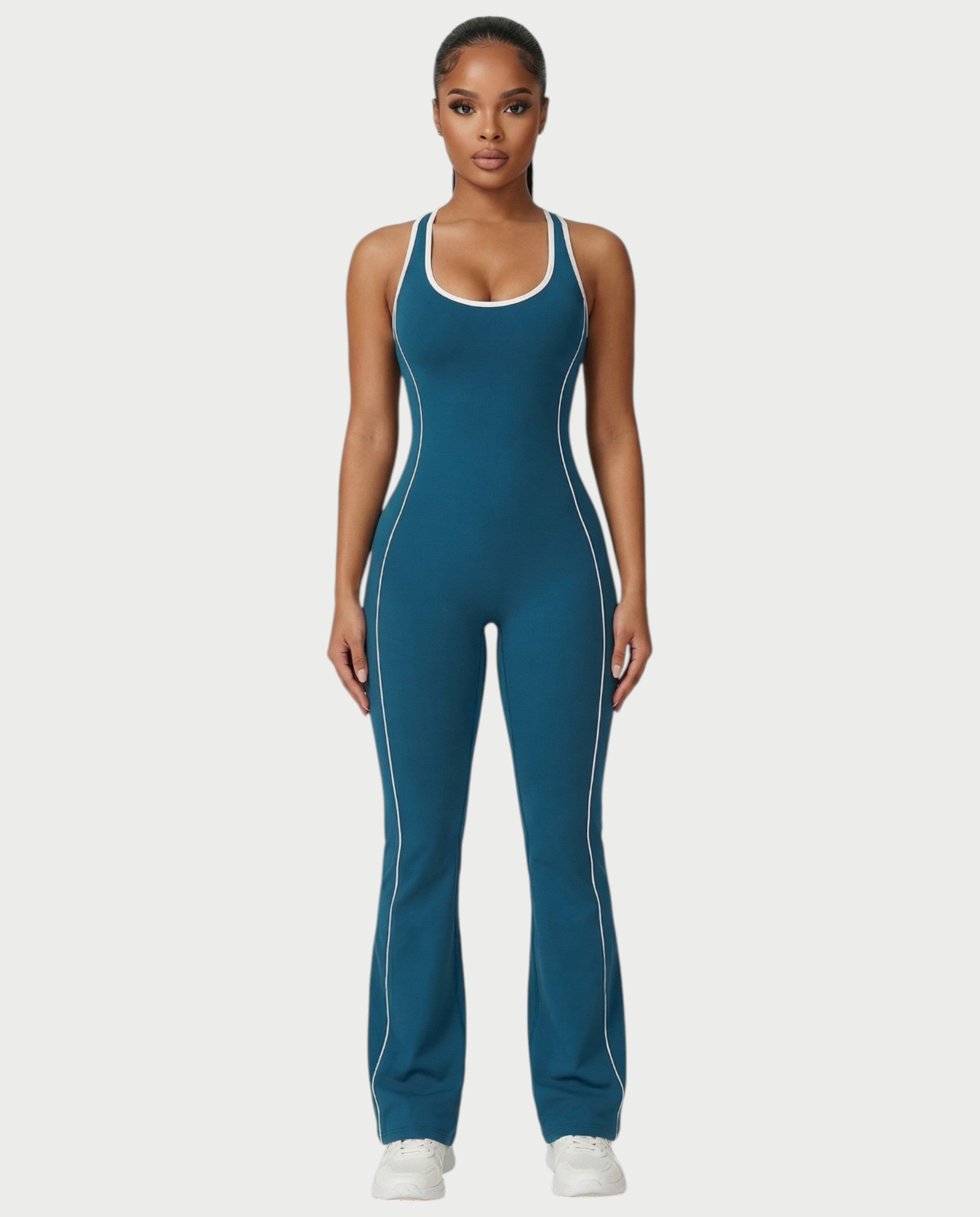 ZIRANA Open-Back Flared Jumpsuit