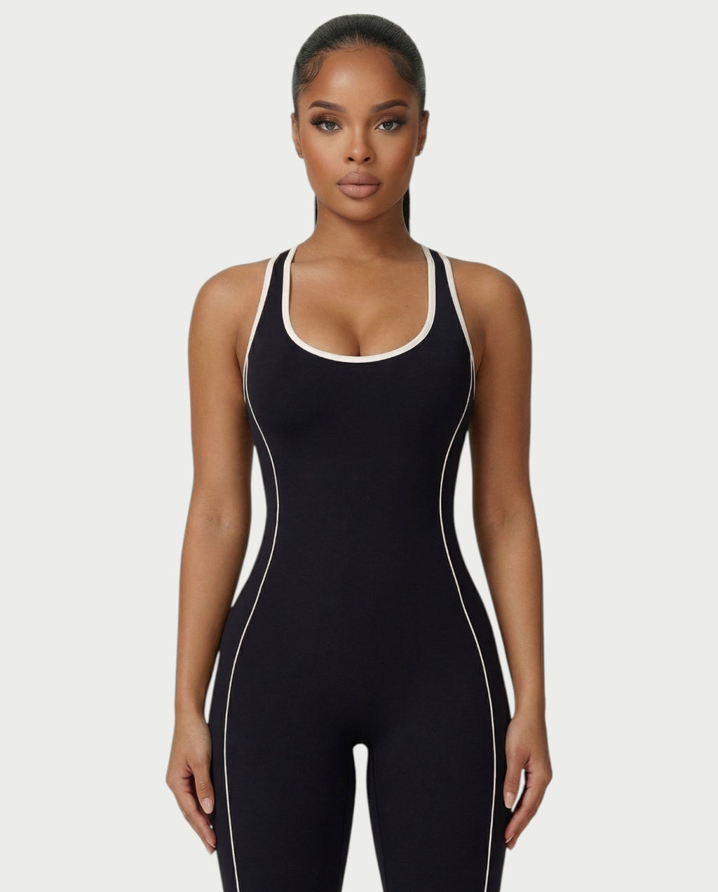 ZIRANA Open-Back Flared Jumpsuit