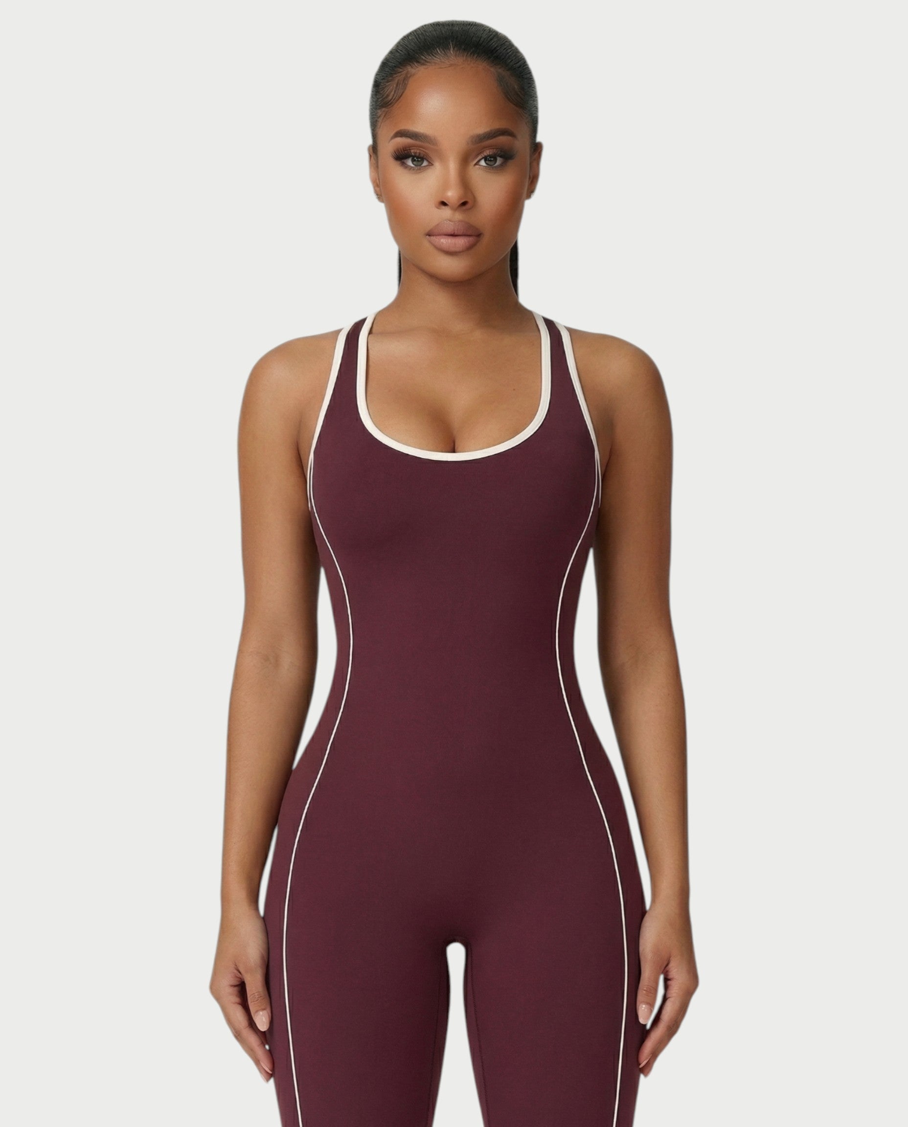 ZIRANA Open-Back Flared Jumpsuit