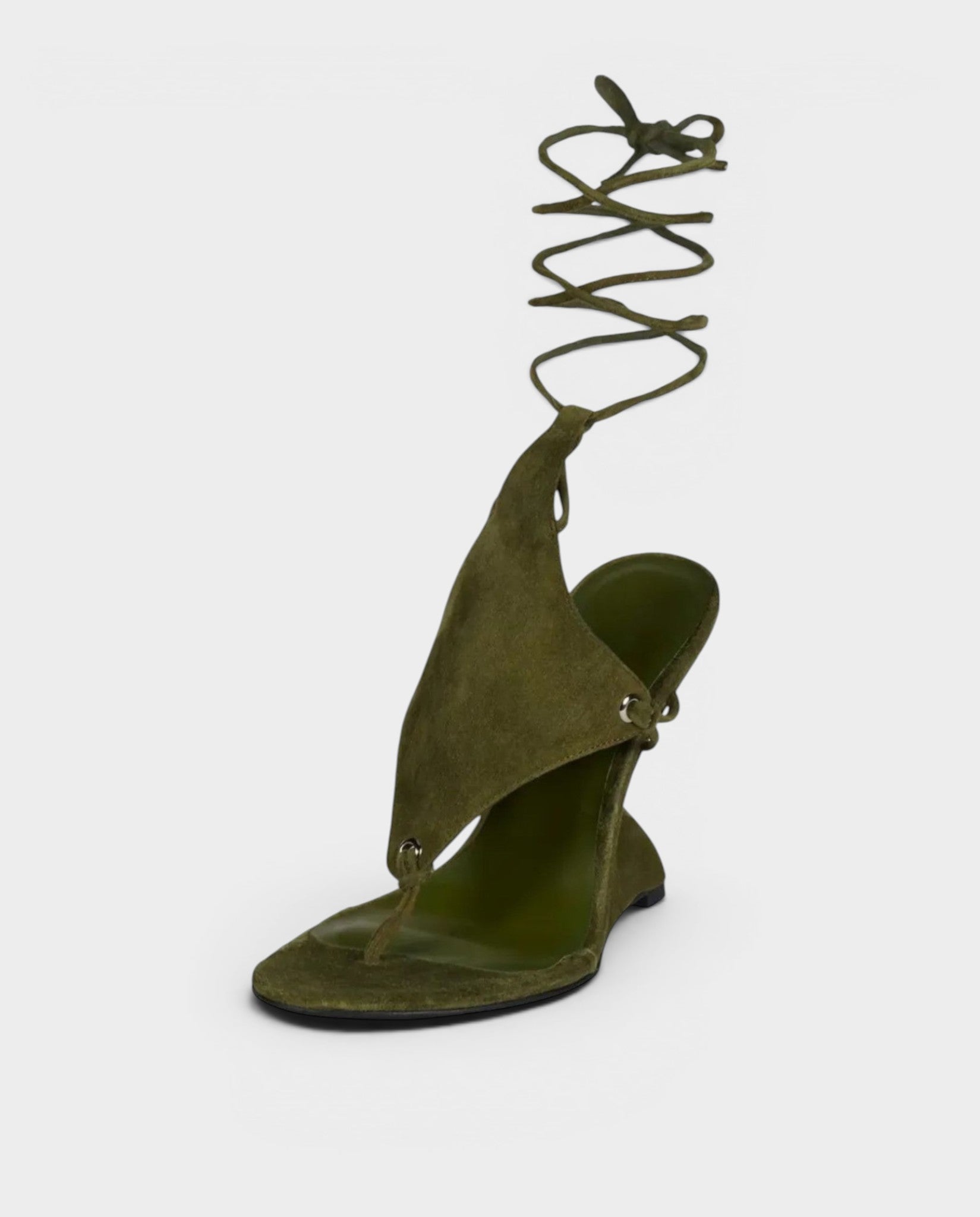 FELICE Lace-Up High-Heeled Wedge Sandals