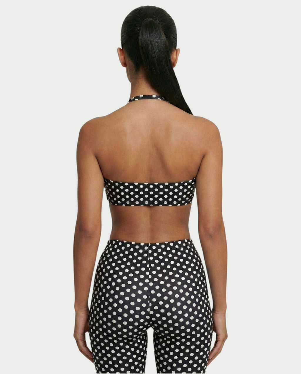 DARYA Polka Dot Bandeau Halter Top & Capri Pants Set