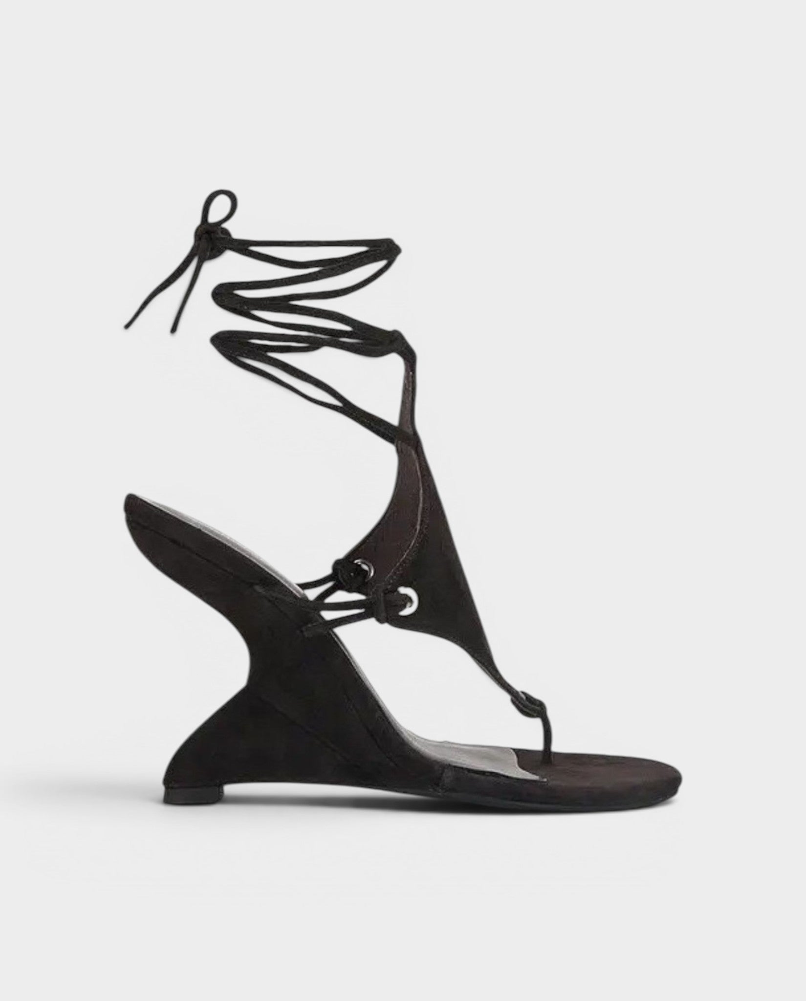 FELICE Lace-Up High-Heeled Wedge Sandals