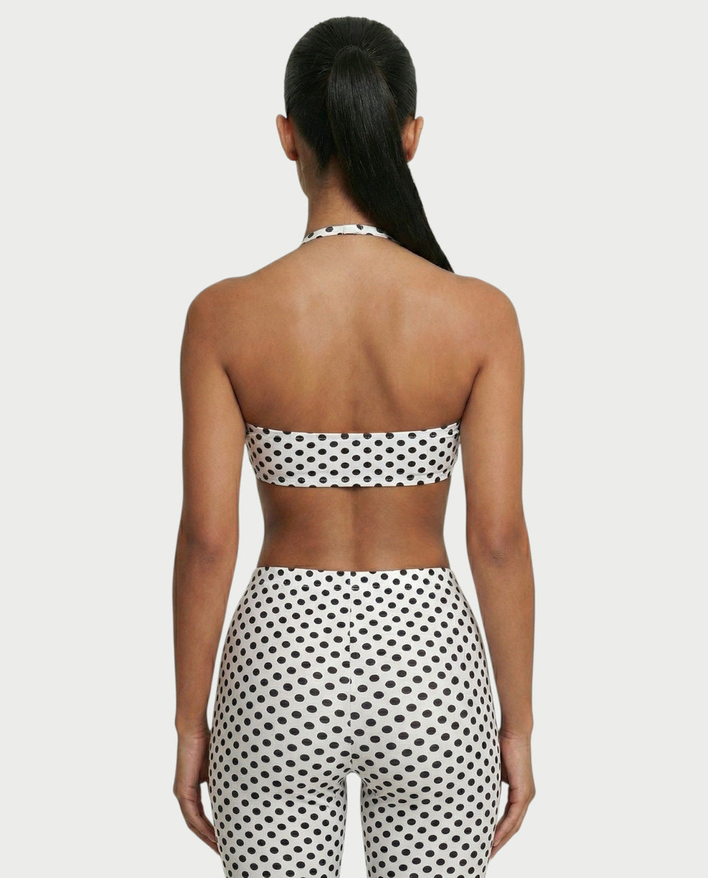 DARYA Polka Dot Bandeau Halter Top & Capri Pants Set