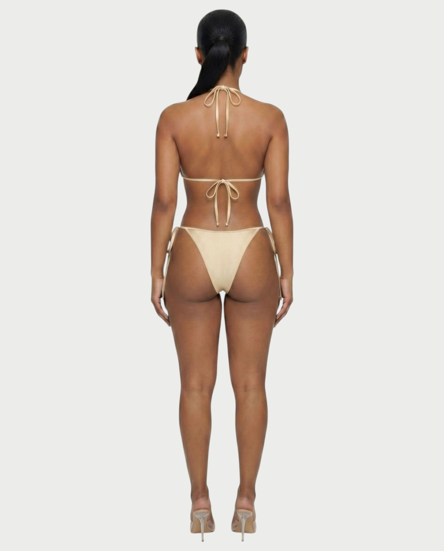 RIVENA Sequin Shell Triangle Bikini Set