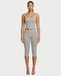 MERINA Polka Dot Crop Top & Capri Pants Set