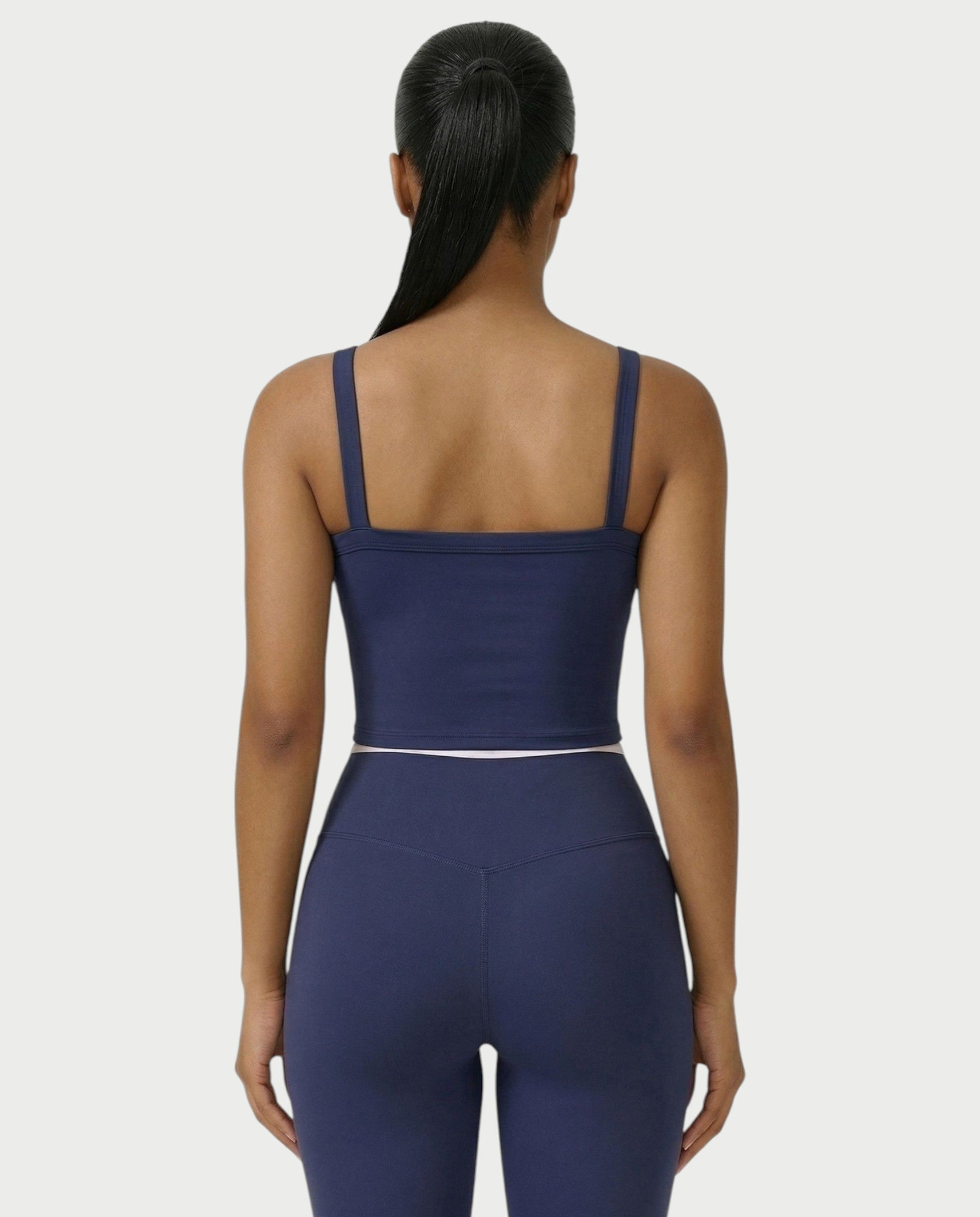 JINYA Padded Square-Neck Active Crop Top