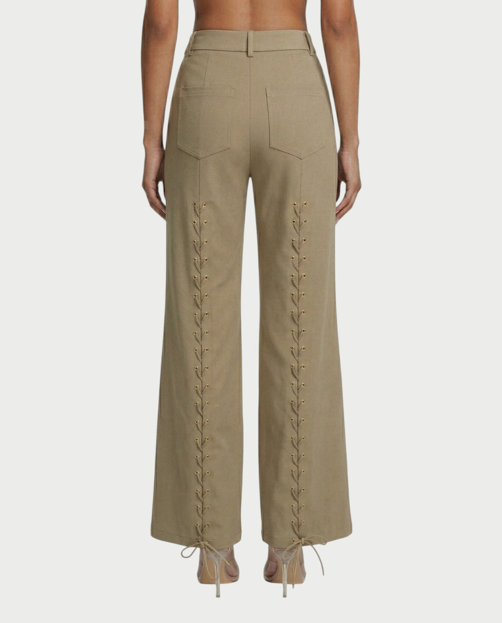 XAVIA Lace-Up Back Blazer & Trouser Set