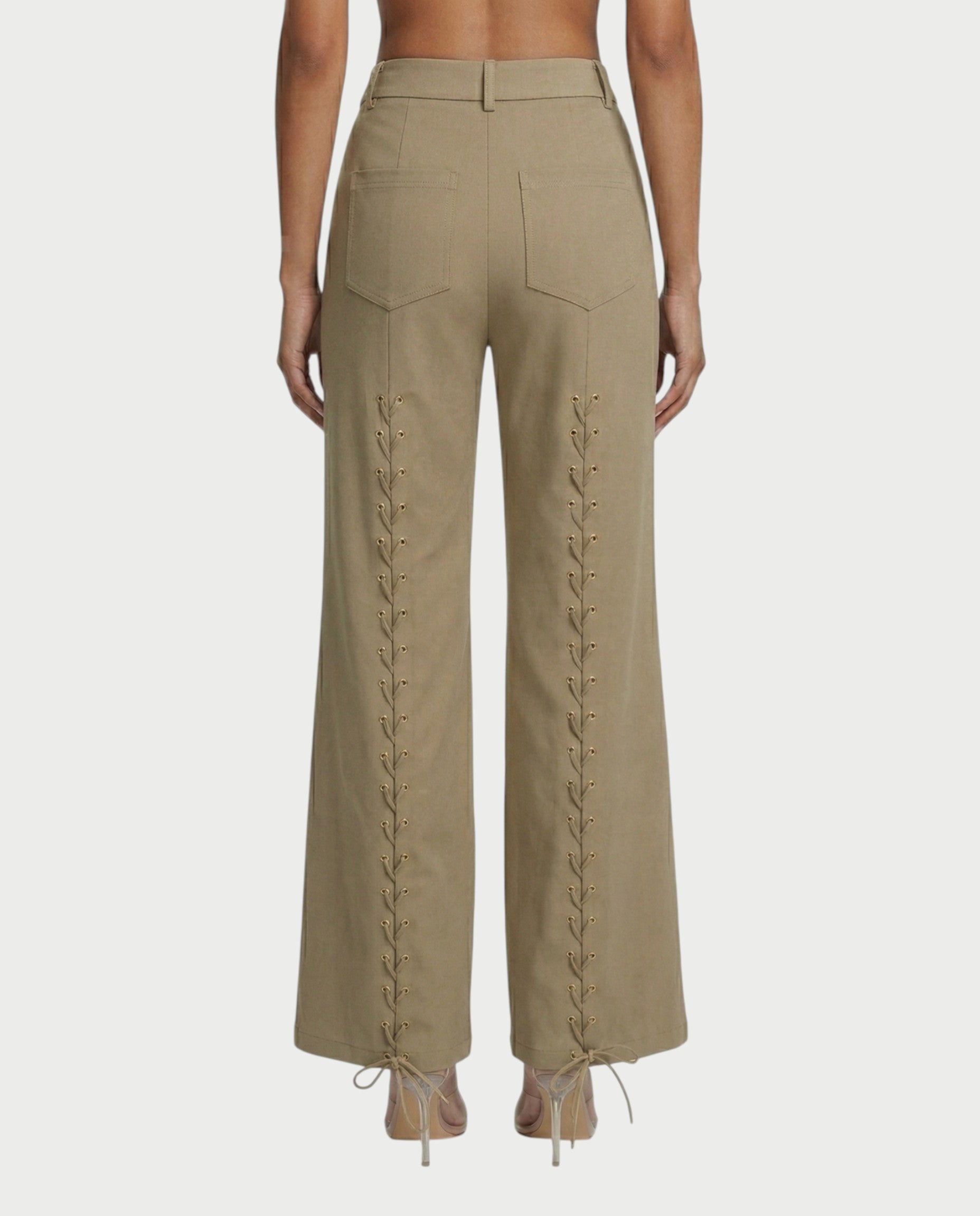 XAVIA Lace-Up Back Blazer & Trouser Set