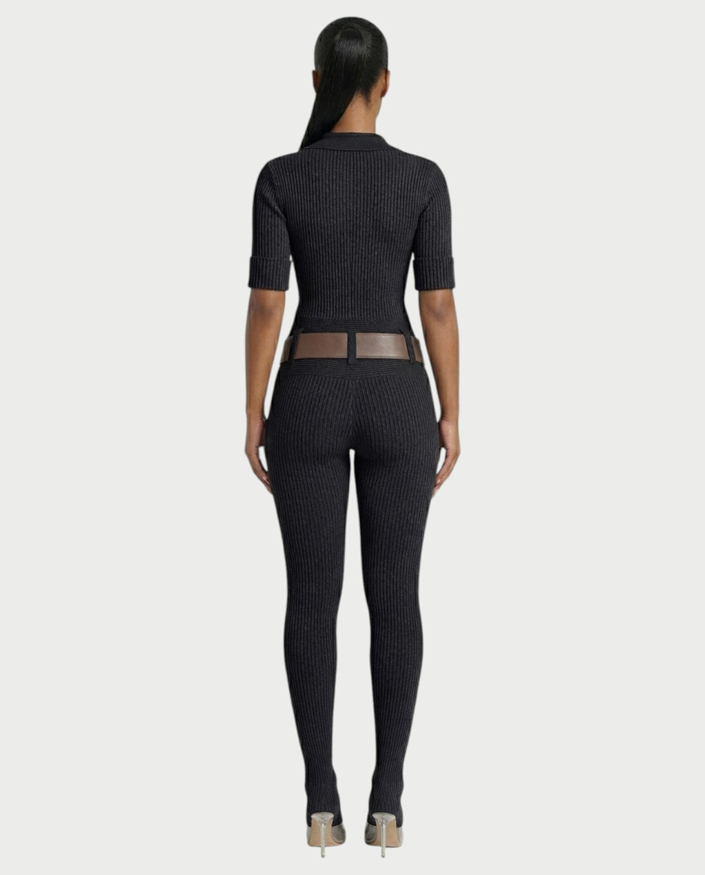 KIERA Ribbed Knit Bodysuit & Legging Set