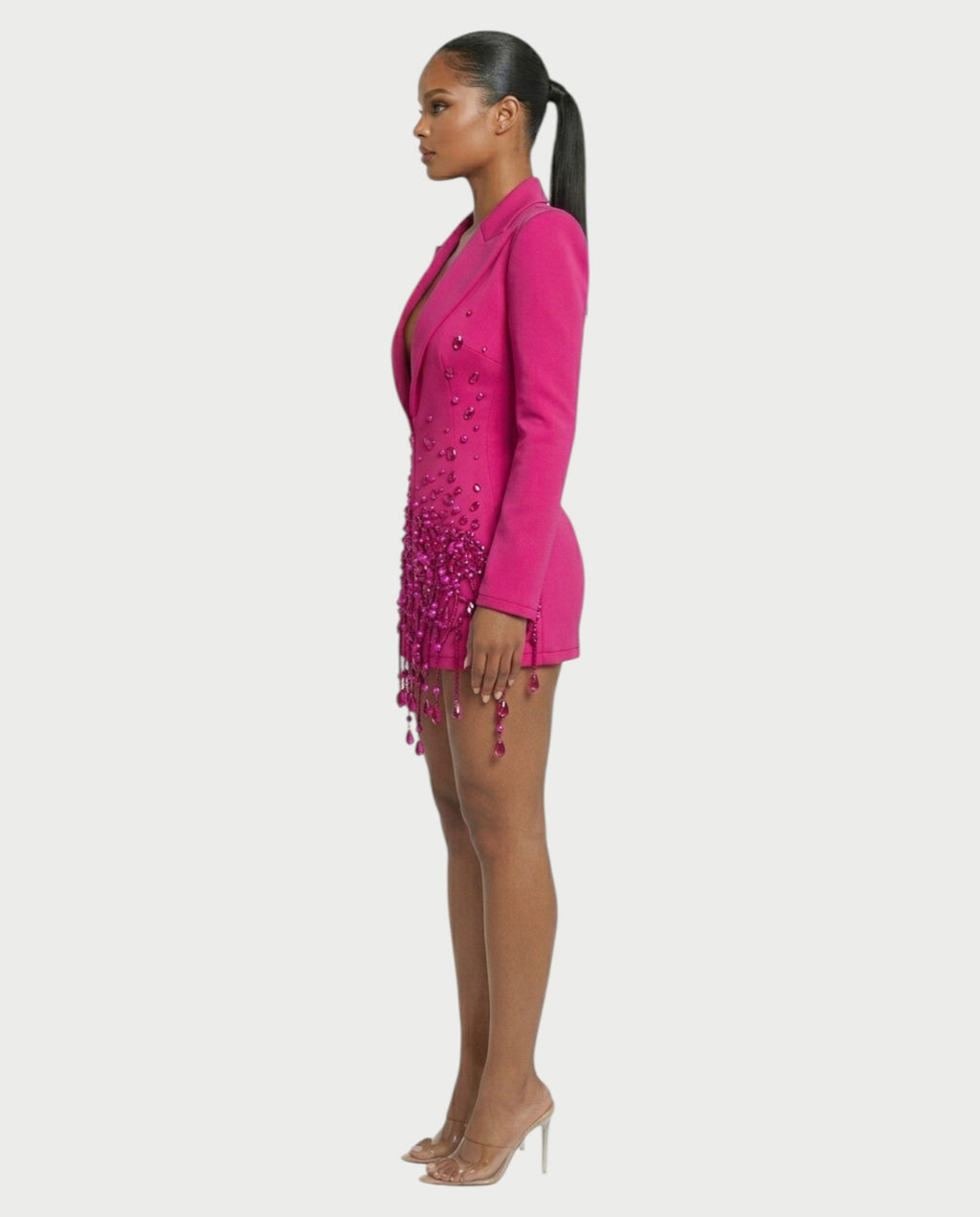 FIOR Pearl & Crystal Blazer Mini Dress