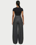 ZAREL Wrap-Waist Layered Wide-Leg Pants