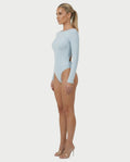 TOVA Open-Back Strap Long Sleeve Padded Bodysuit