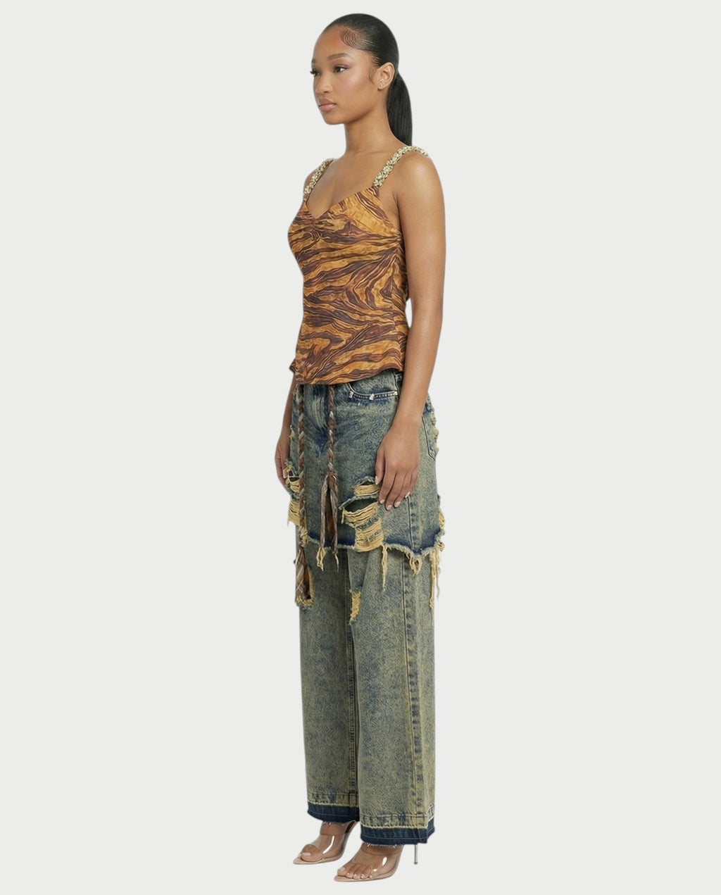RITZA Amber Zebra Print Camisole Top