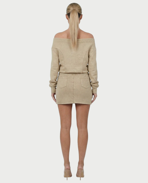 GWENY Retro Long-sleeved Studded Jacket & Skirt Set
