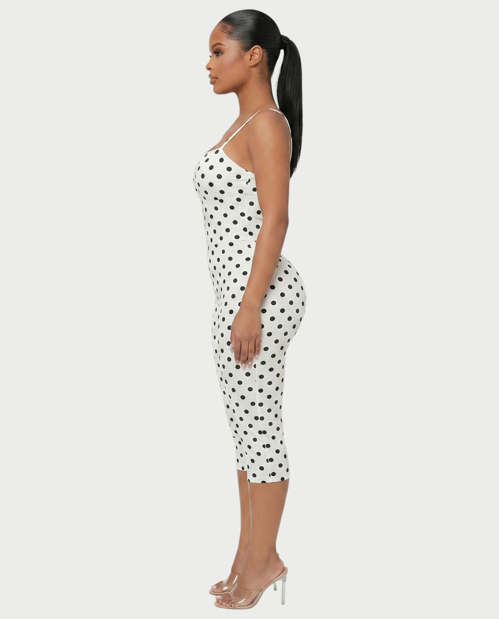 MAGGY Polka Dot Bodycon Romper