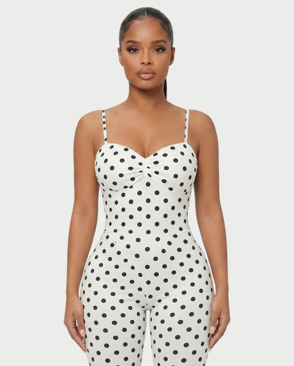 MAGGY Polka Dot Bodycon Romper