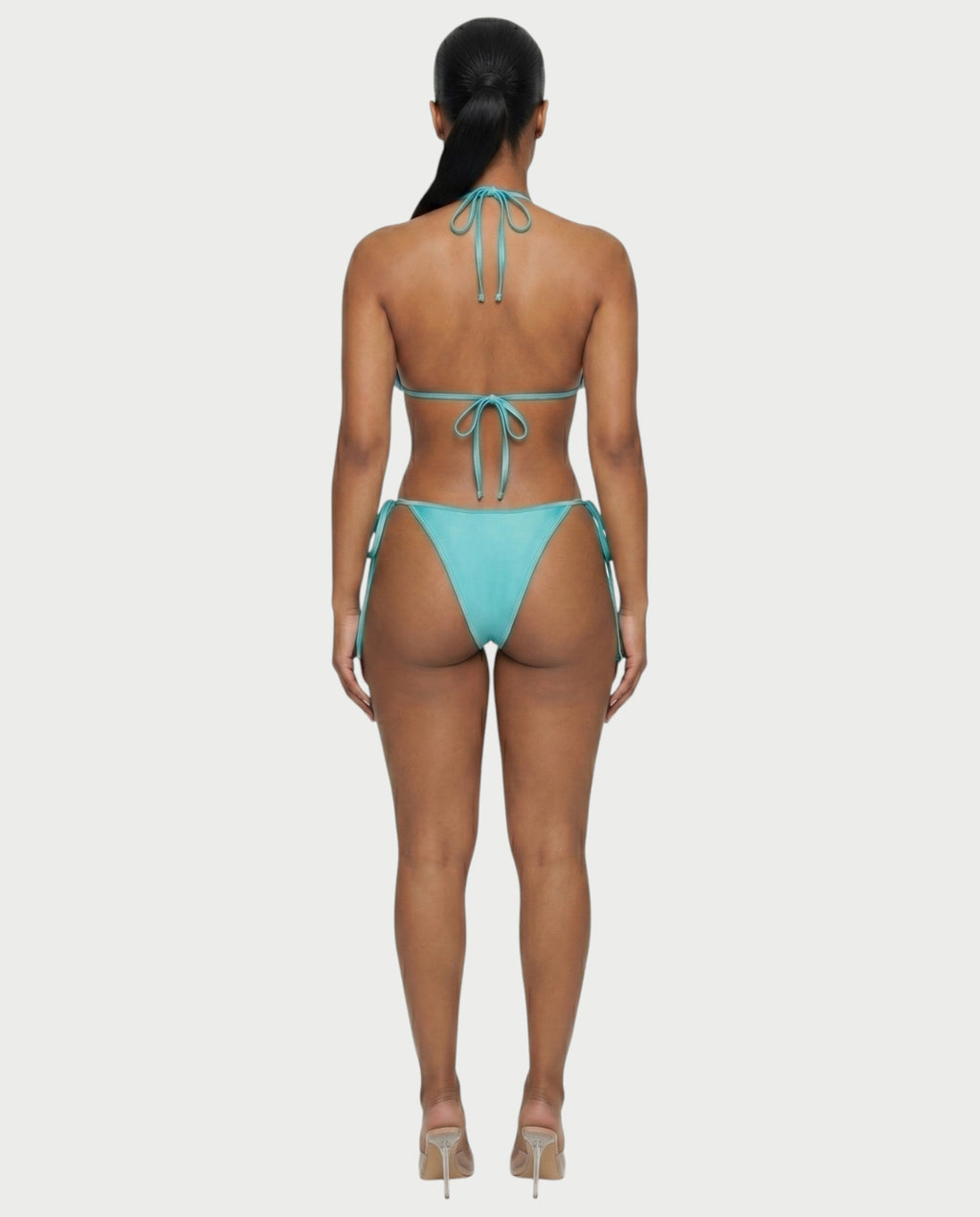 RIVENA Sequin Shell Triangle Bikini Set