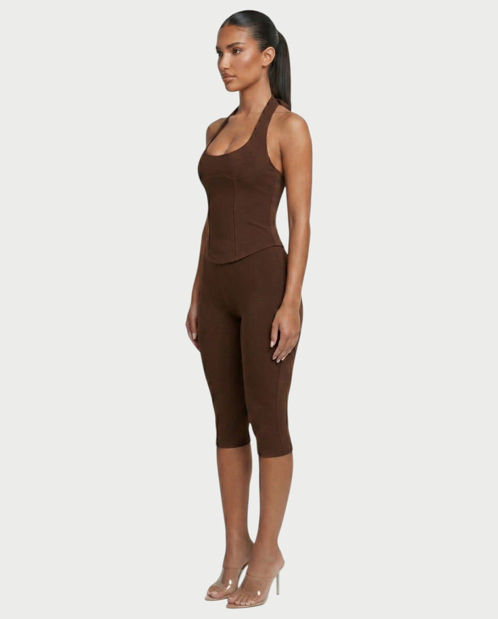 MINDA Halter Crop Top & Capri Pants Set
