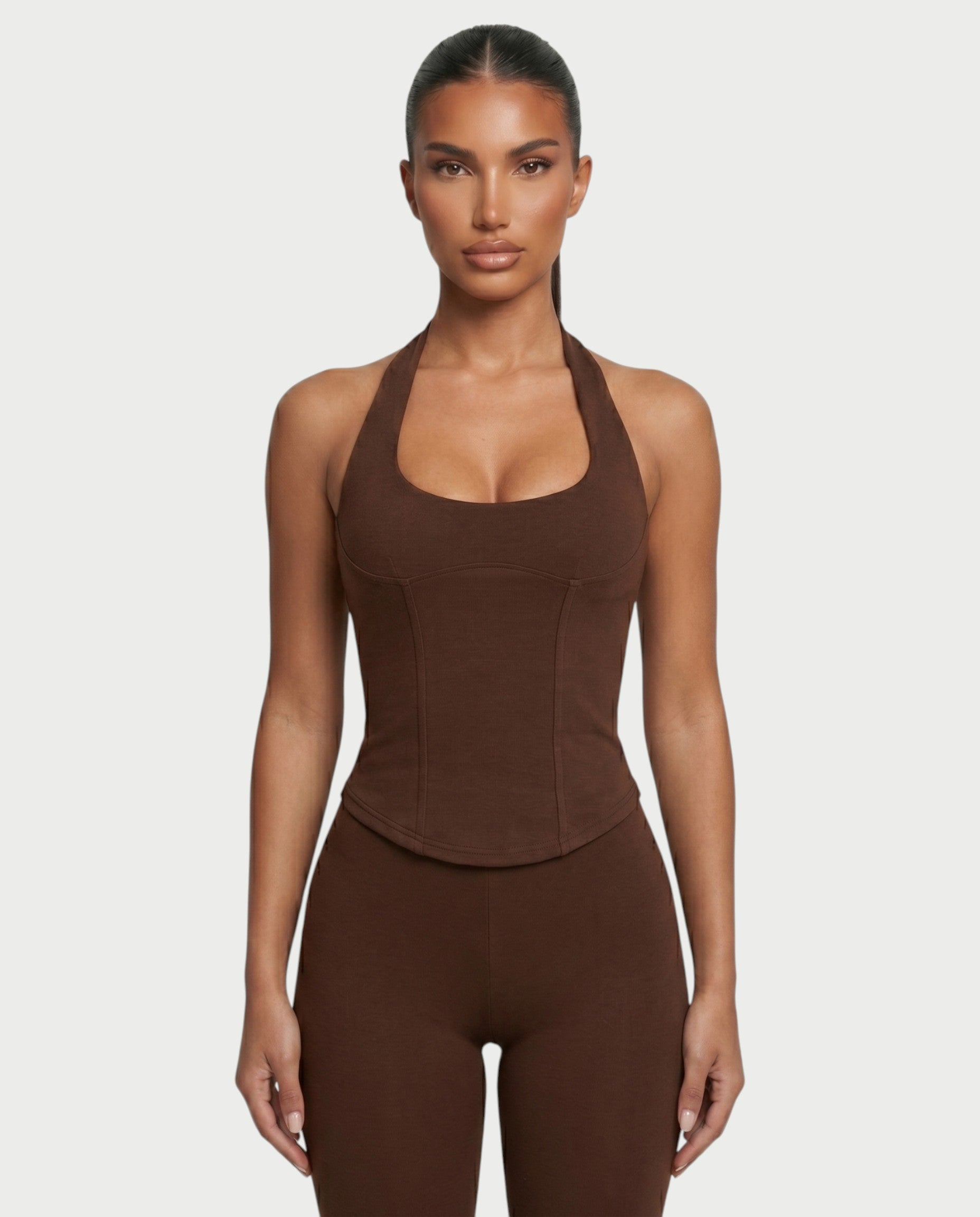 MINDA Halter Crop Top & Capri Pants Set