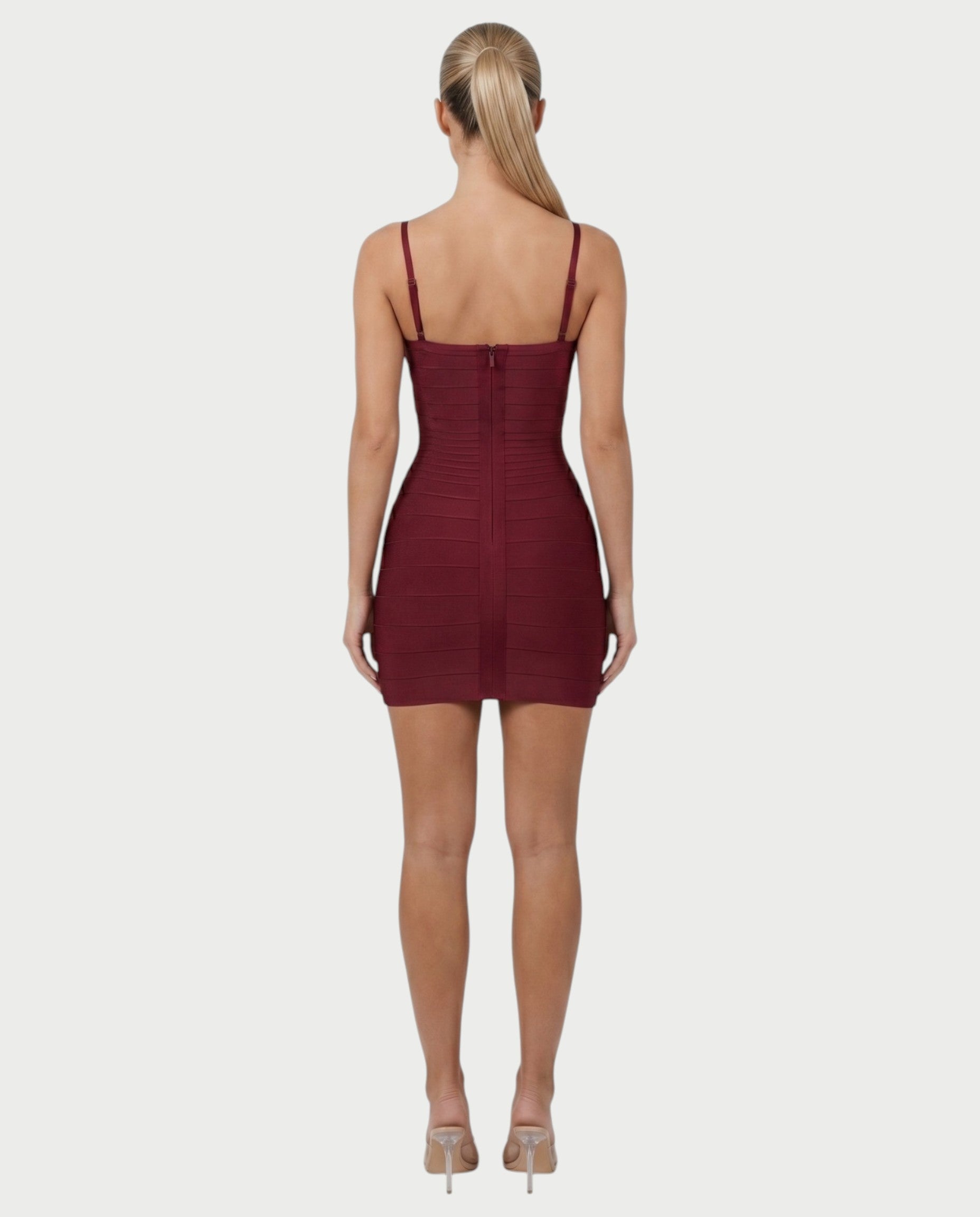ZAYARA Spaghetti Strap Bandage Mini Dress