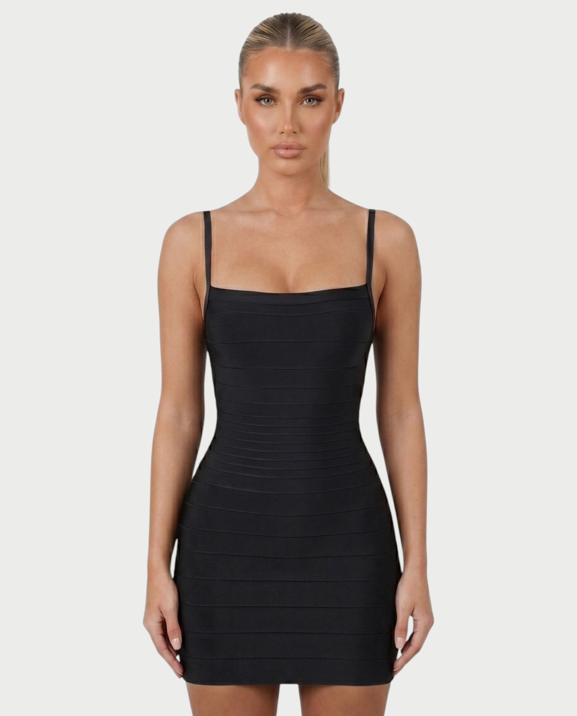 ZAYARA Spaghetti Strap Bandage Mini Dress