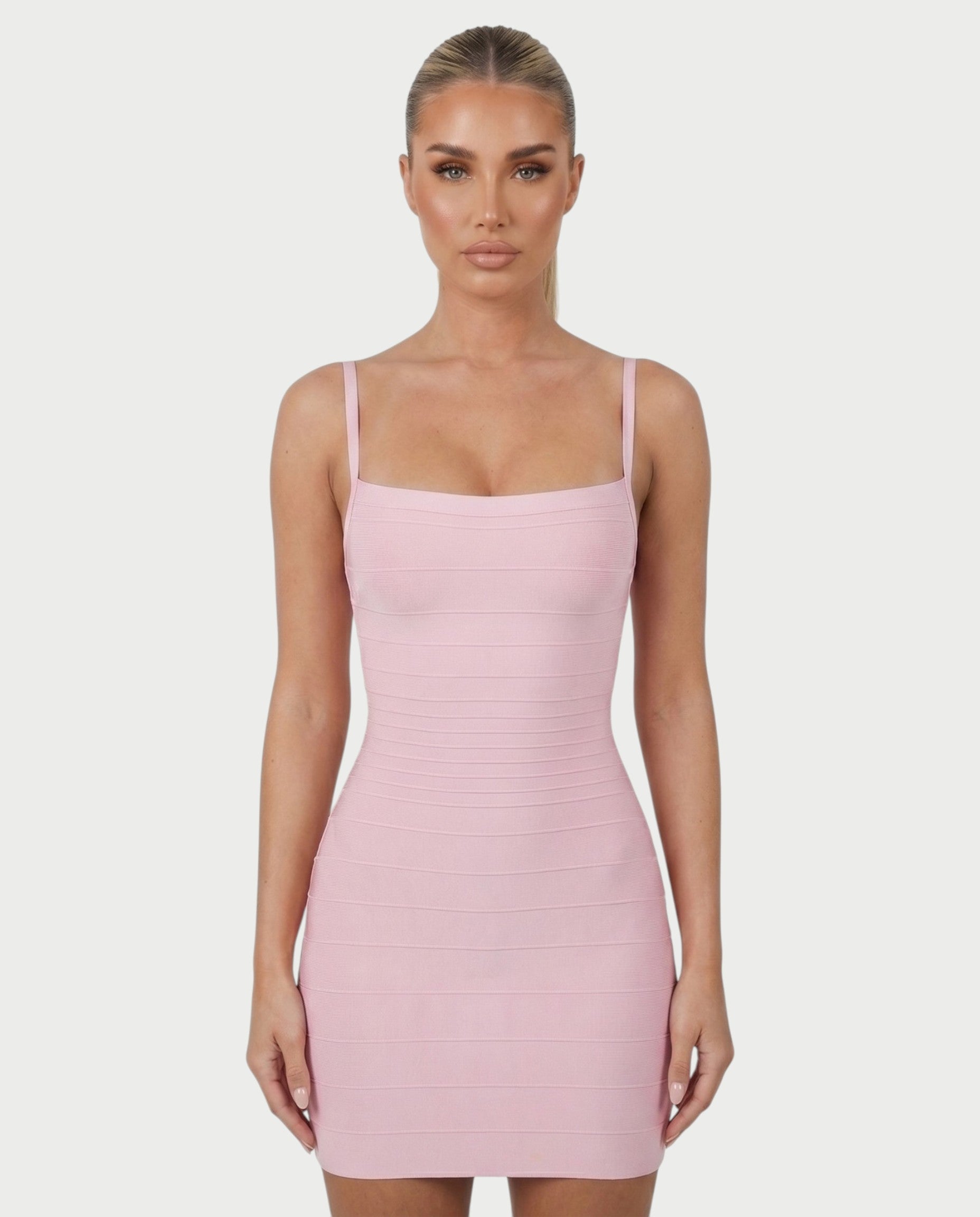 ZAYARA Spaghetti Strap Bandage Mini Dress