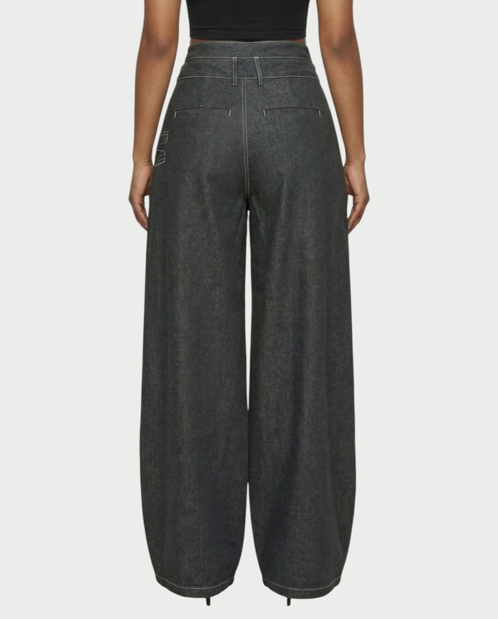 ZAREL Wrap-Waist Layered Wide-Leg Pants